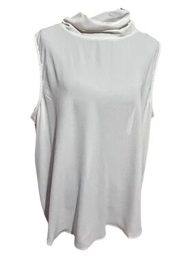 Oddi Plus 1XL Sleeveless Cowl Neck Top - White-NWOT